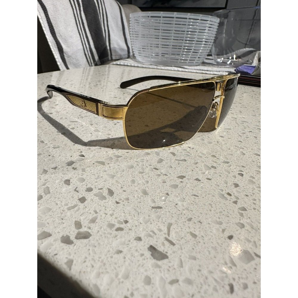 Maybach Sunglasses With Zeiss Lens   - The Admiral I (Gold/Ebony/Walnut Burr)